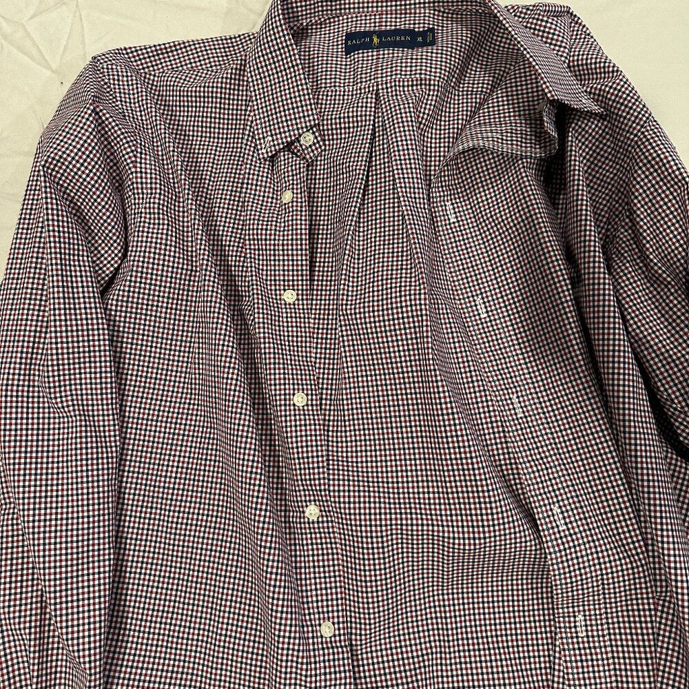 Polo Ralph Lauren Long Sleeve Button Check Casual Dress Shirt Pony XLClassic Fit